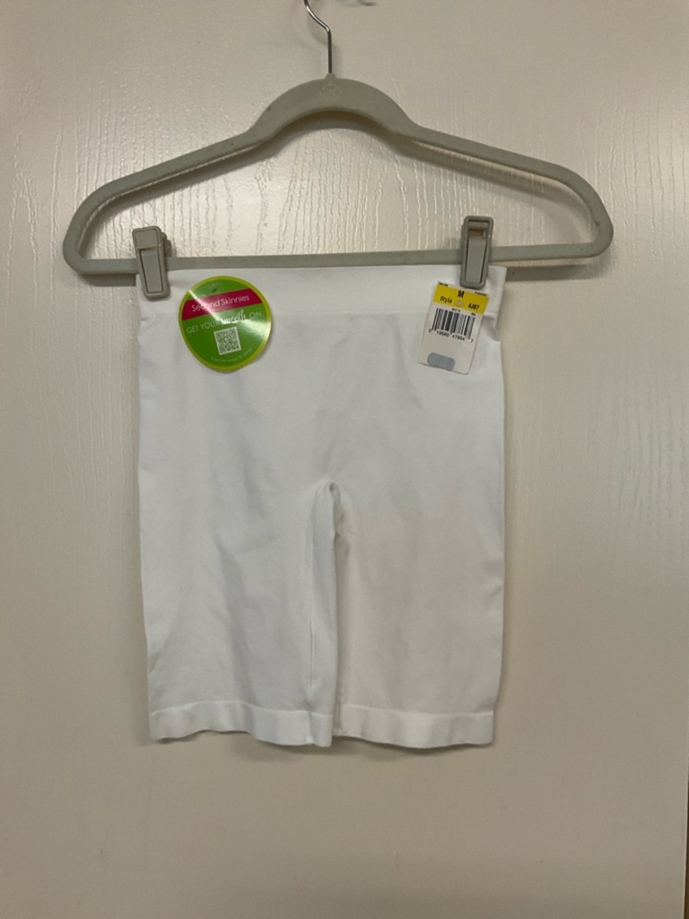 Barely There Slip Shorts - Basic White Comfort